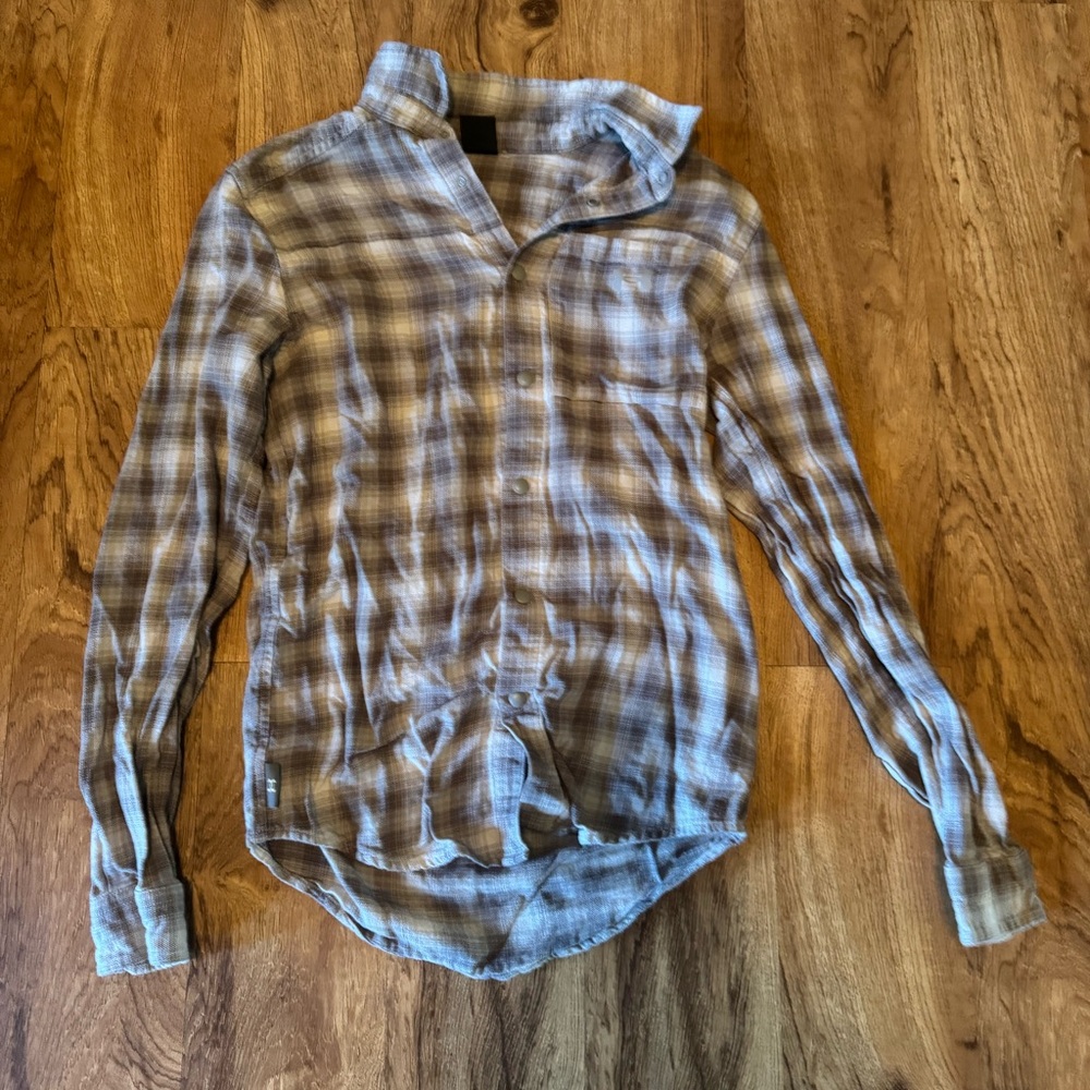 Under Armour Gray Plaid Unisex Flannel